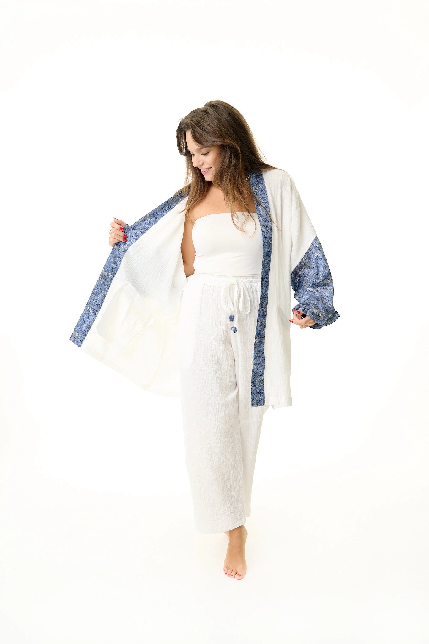 Sisters of Siam - Damen Kimono - Serenity