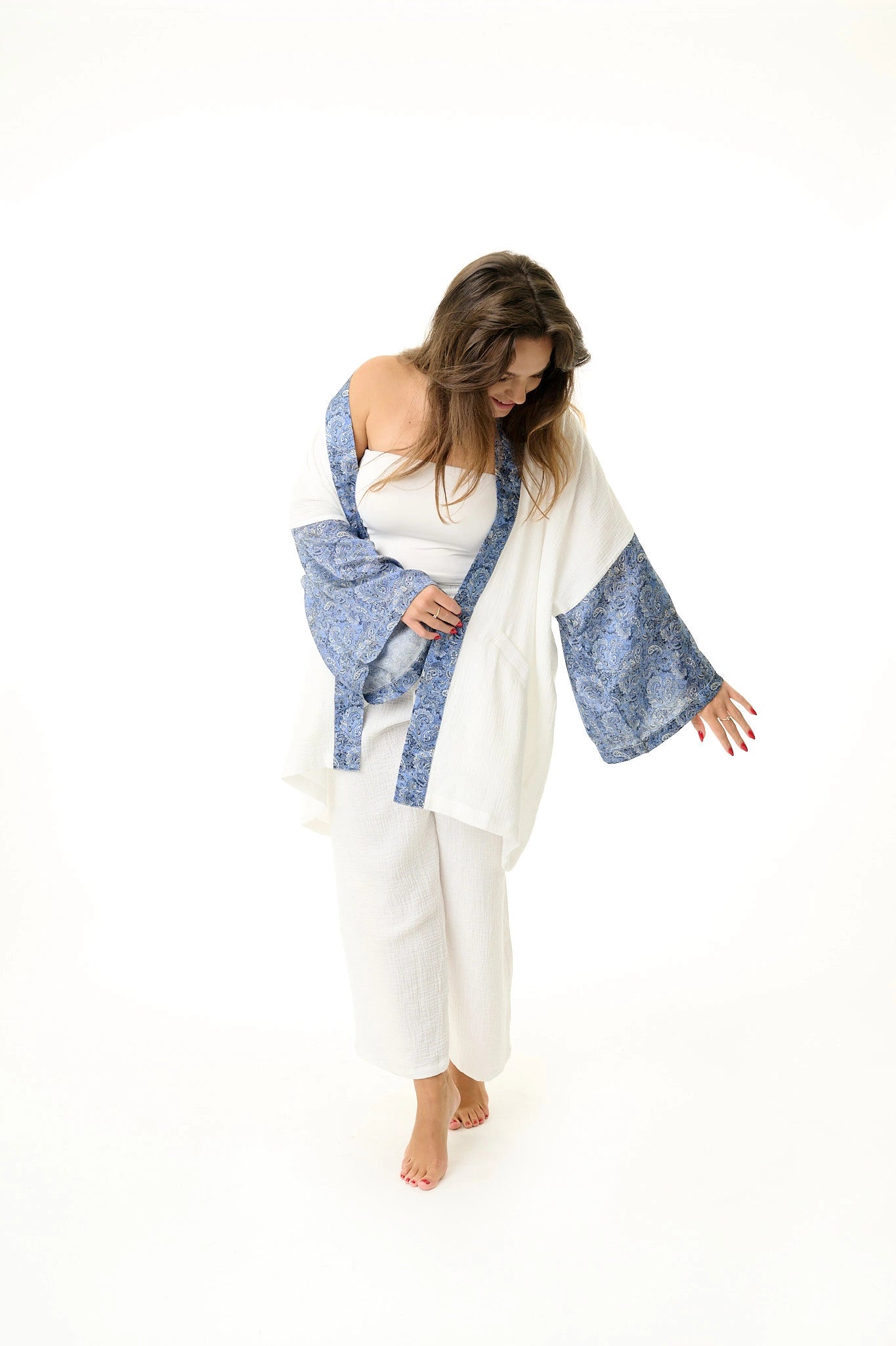 Sisters of Siam - Damen Kimono - Serenity