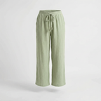 Damen Musselin Hose grün