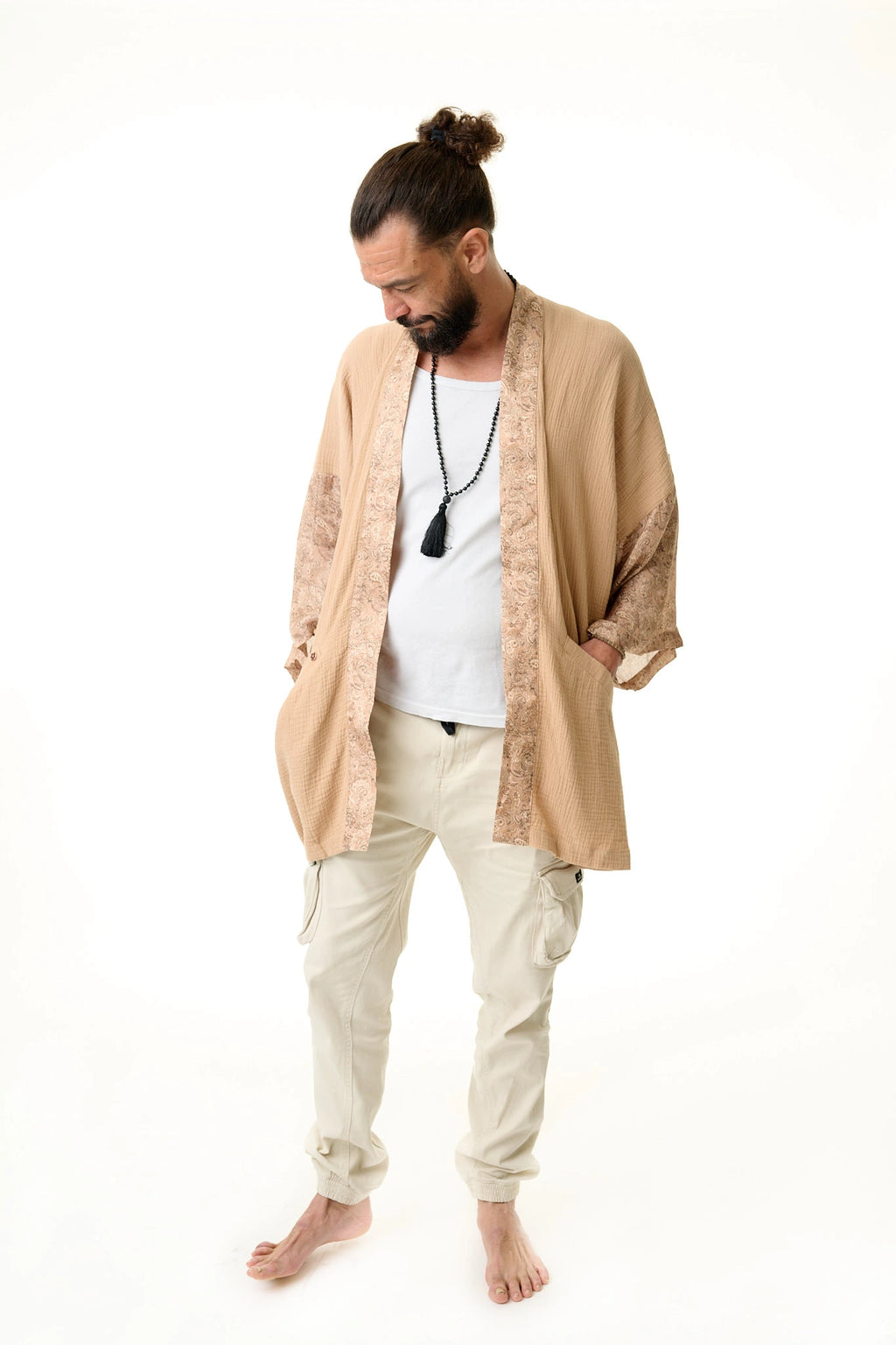 Herren Kimono braun