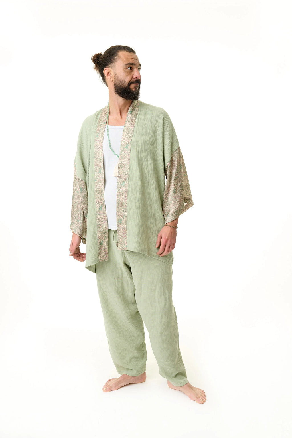 Herren Kimono grün