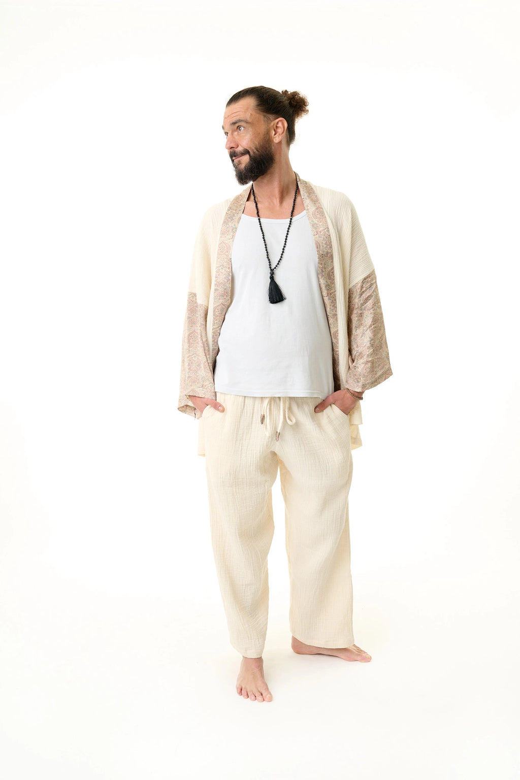 Herren Kimono beige