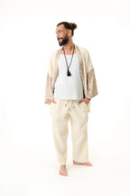 Herren Kimono beige