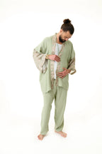 Herren Kimono grün