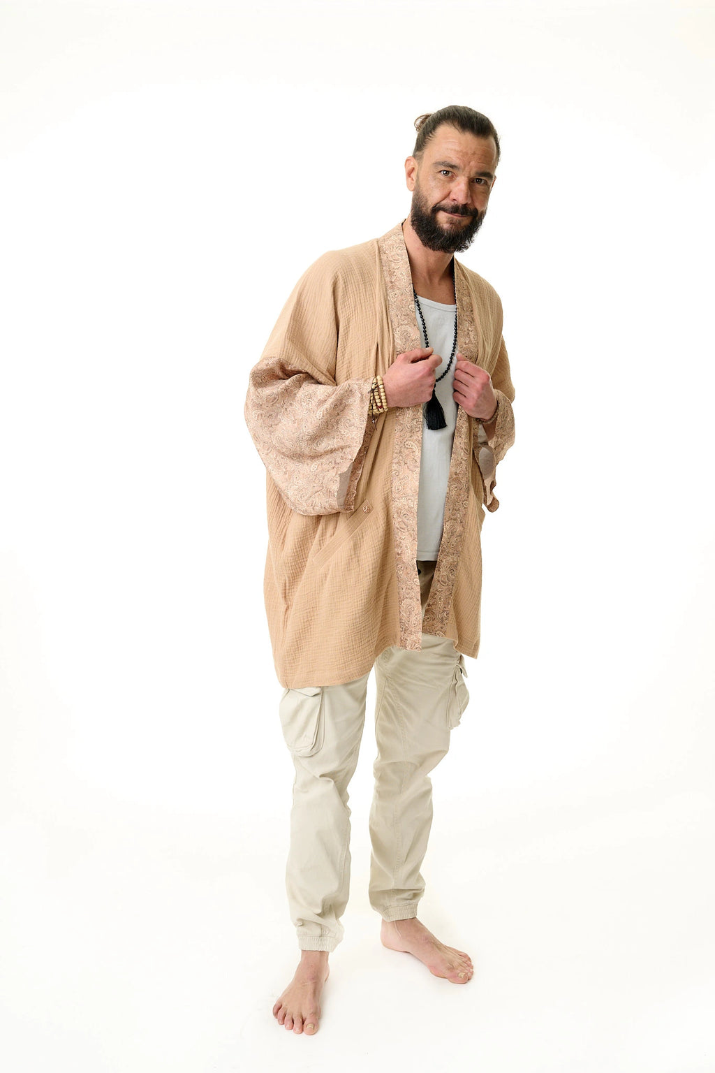 Herren Kimono braun
