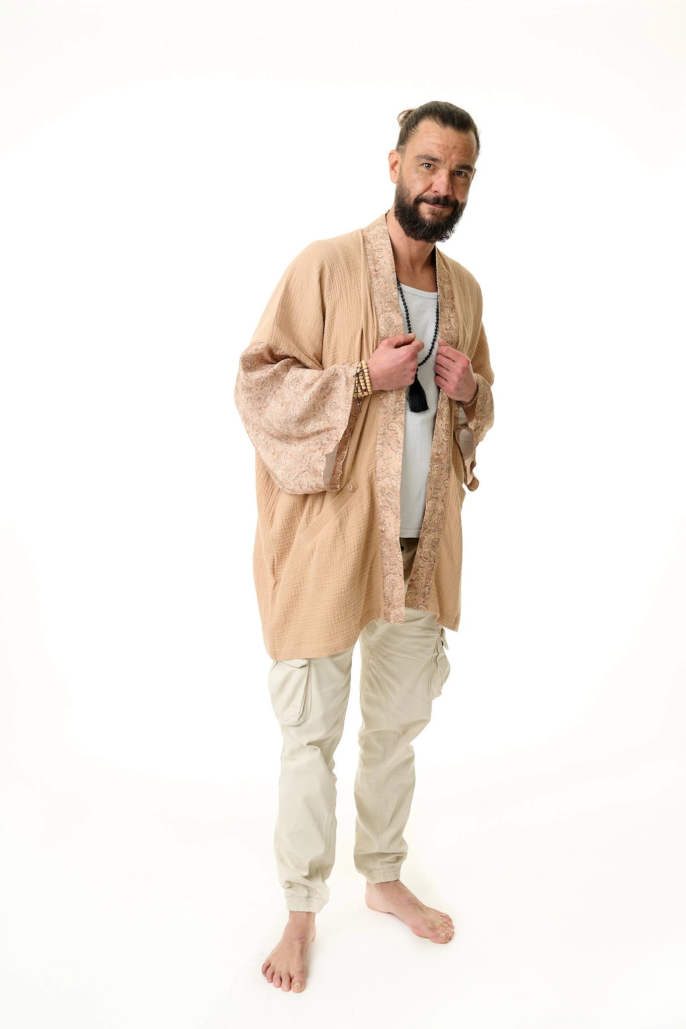 Herren Kimono braun