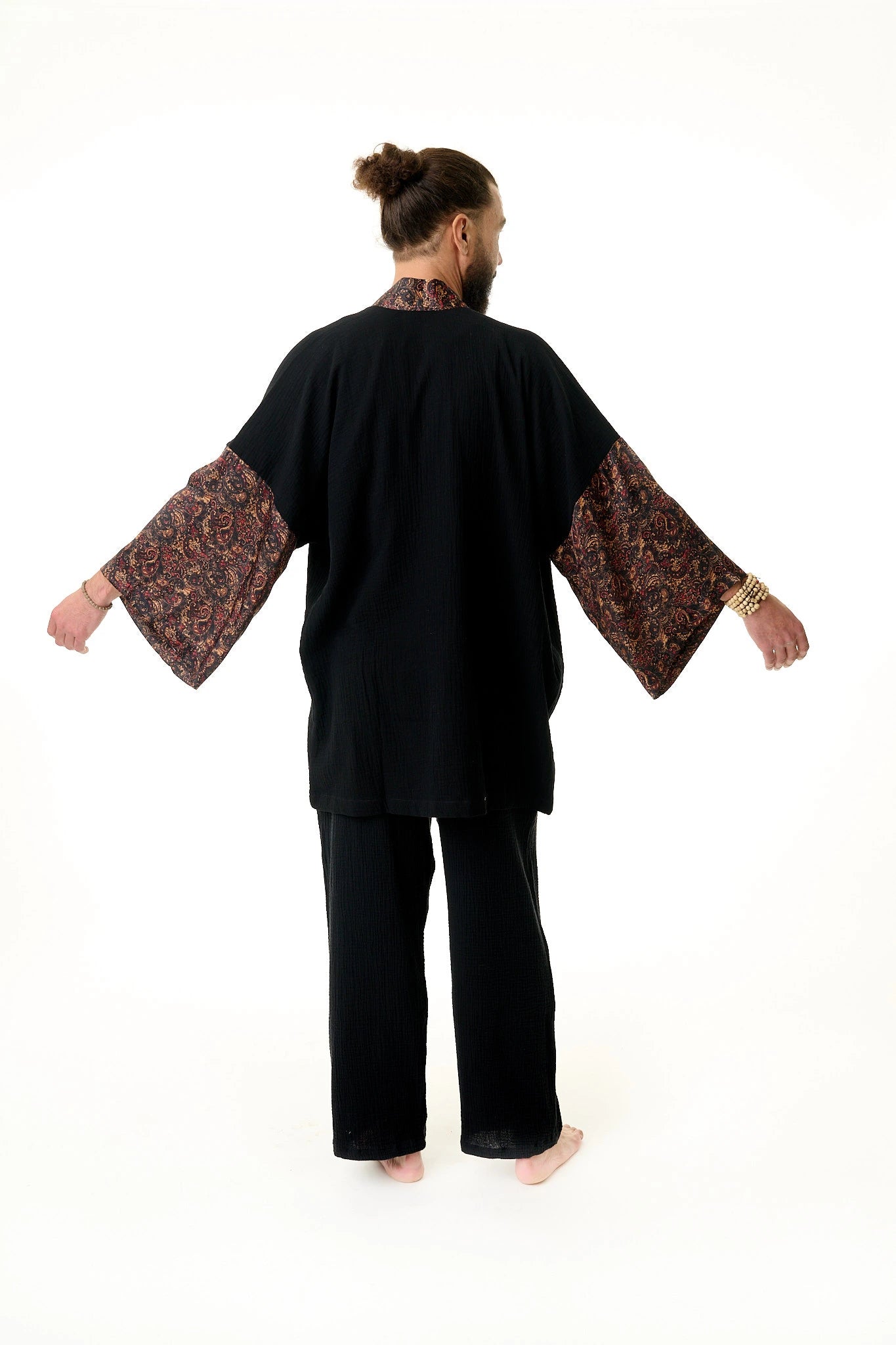 Herren Kimono schwarz