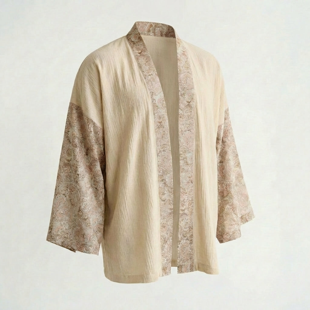 Herren Kimono beige