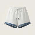Damen Musselin Shorts weiß